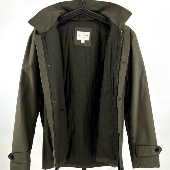 NWT Cole Haan Signature Gray Hooded Jacket - Picture 3 of 5